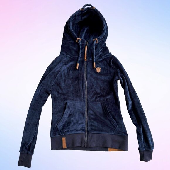 NAKETANO VELOUR ZIP UP AND JOGGERS IN NAVY - Picture 2 of 9